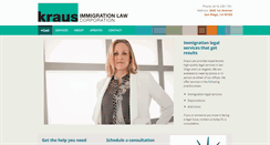 Desktop Screenshot of krausimmigrationlaw.com